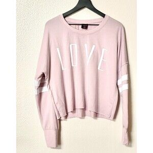 Material Girl Active LOVE Cropped Sweater Size XL